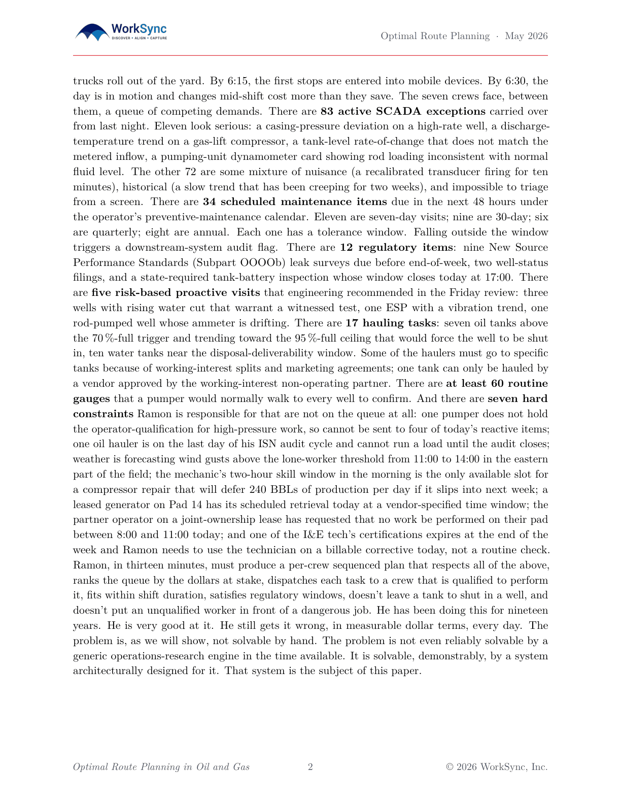 White paper page 3: a morning in the Permian